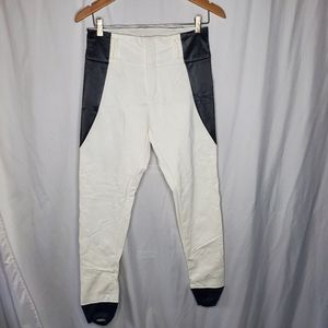 ♧♧ Spyder White with Black Accent  Painted On Stirrup Pant Size 10